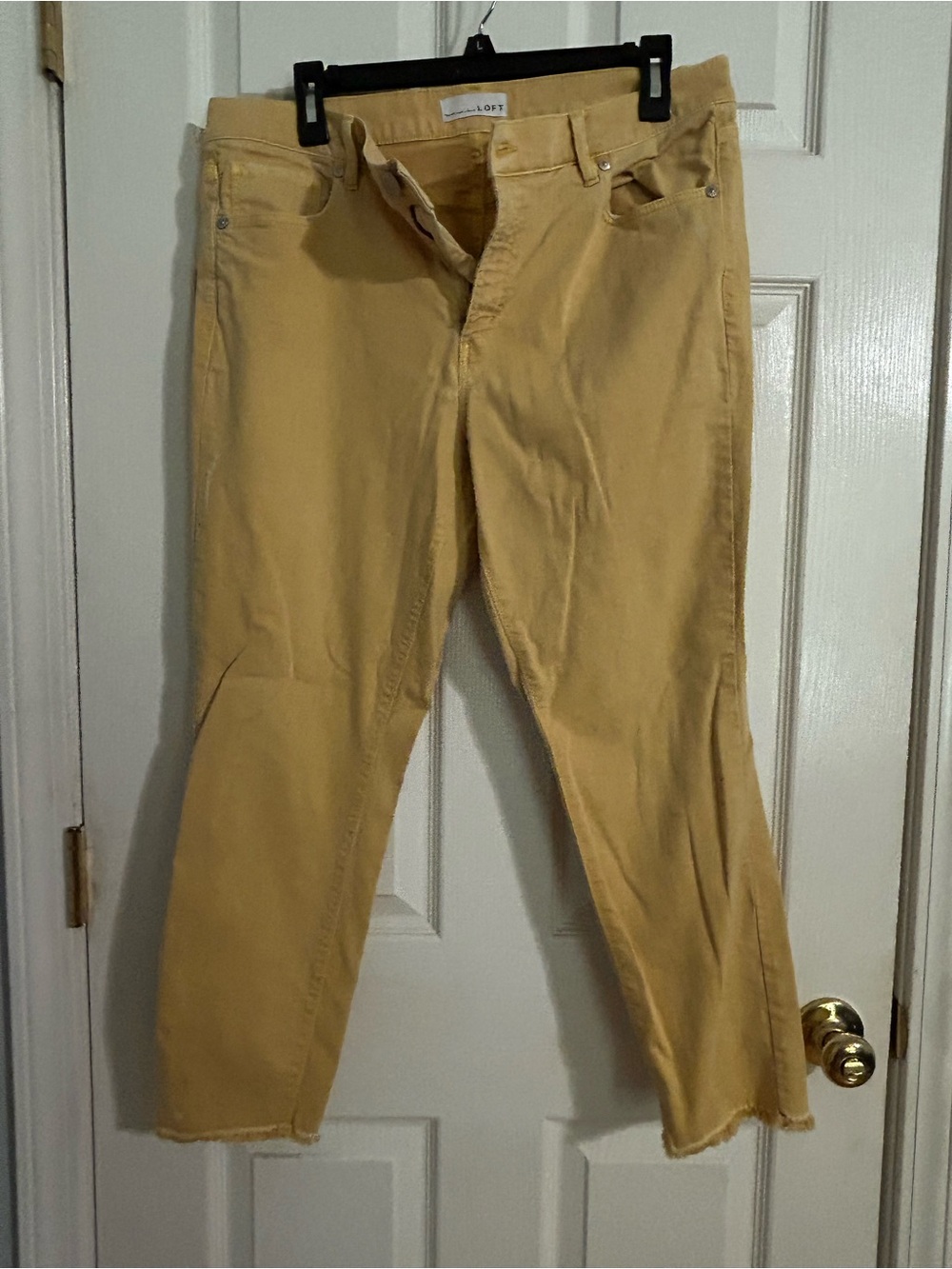 LOFT Mustard Yellow Cropped Pants